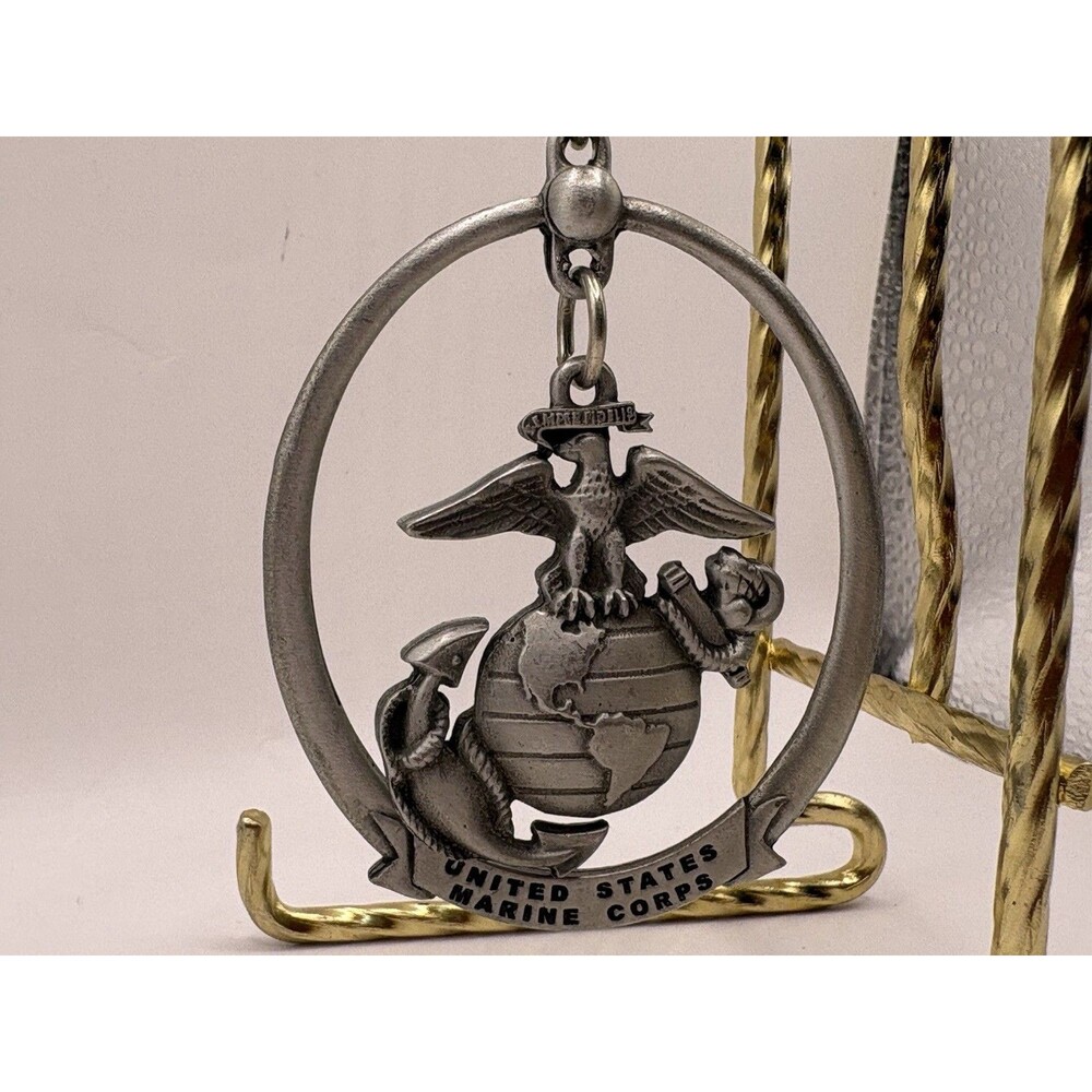 United States Marine Corps EGA Pewter Christmas Ornament Military USMC Gift